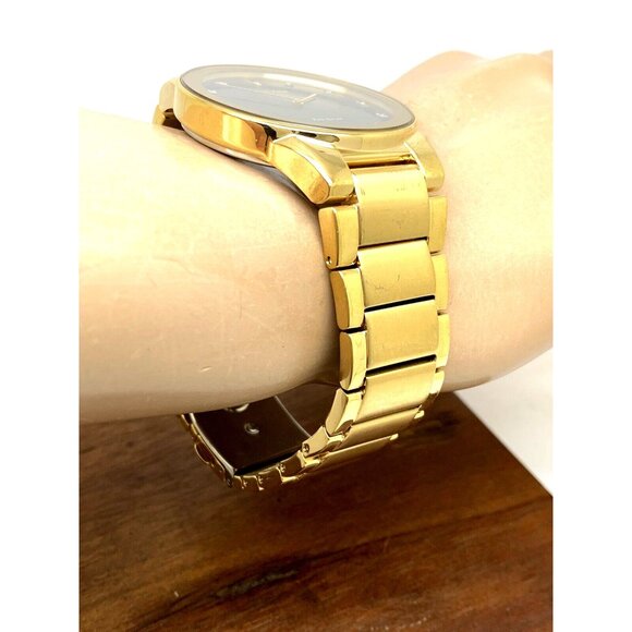 Citizen Men's Watch AU1062-56G Eco Drive Diamond Accent Black Dial Gold Steel - Picture 11 of 13